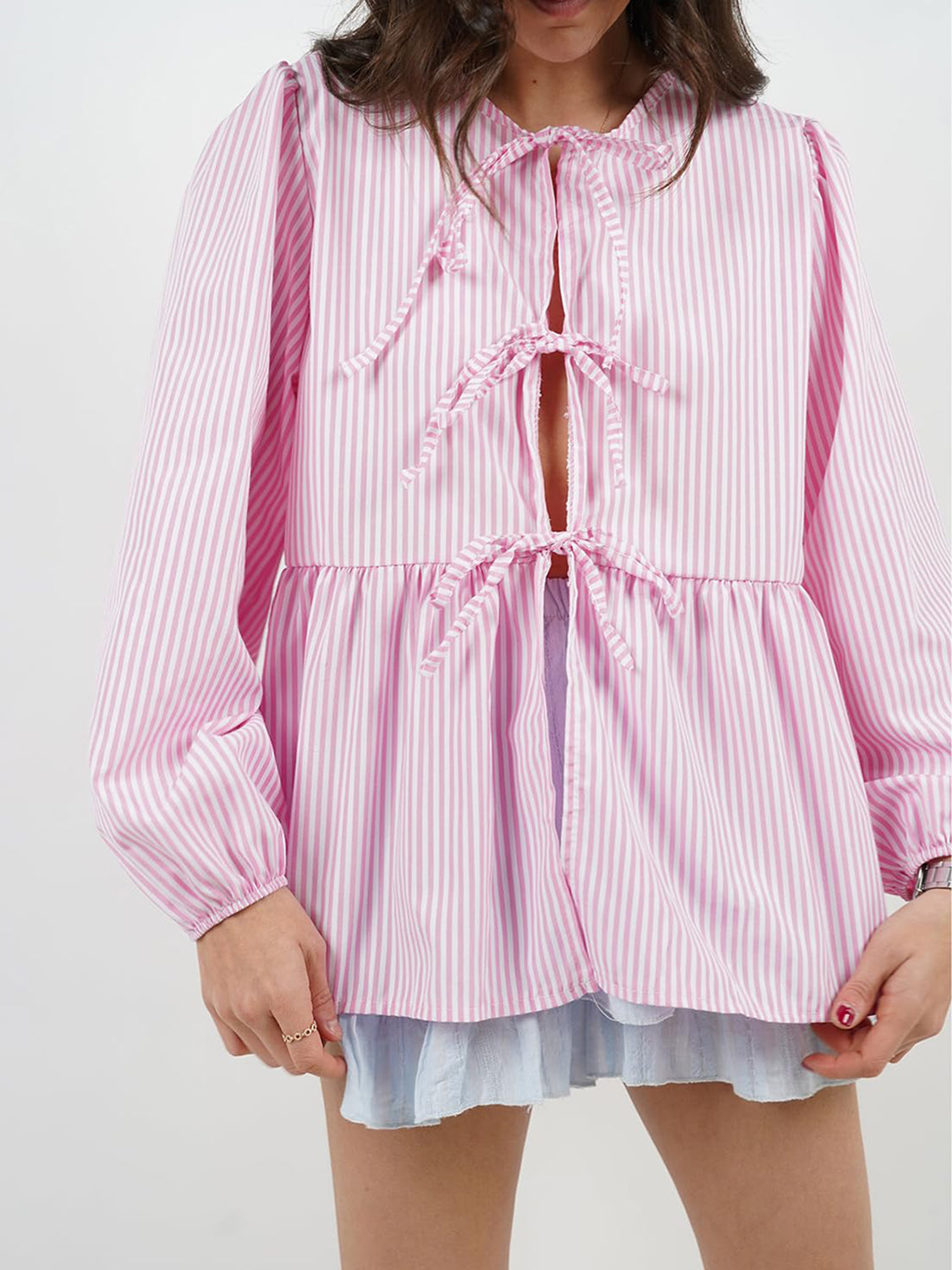 Front Tie Blouse | Variety of Colors Available