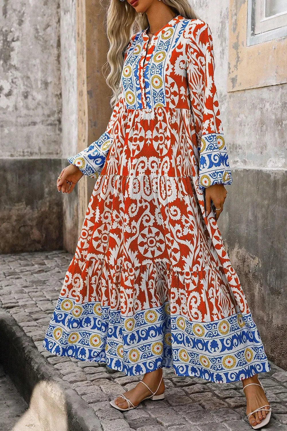 Color Theory Long Sleeve Maxi Dress