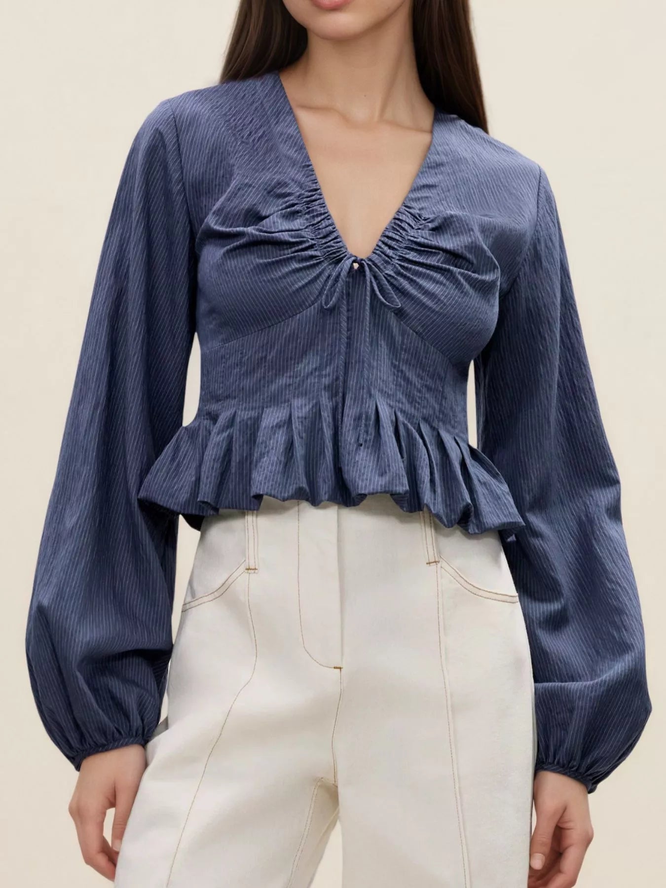 Ruffled Hem Balloon Sleeve Blouse – AW | Blog + Boutique
