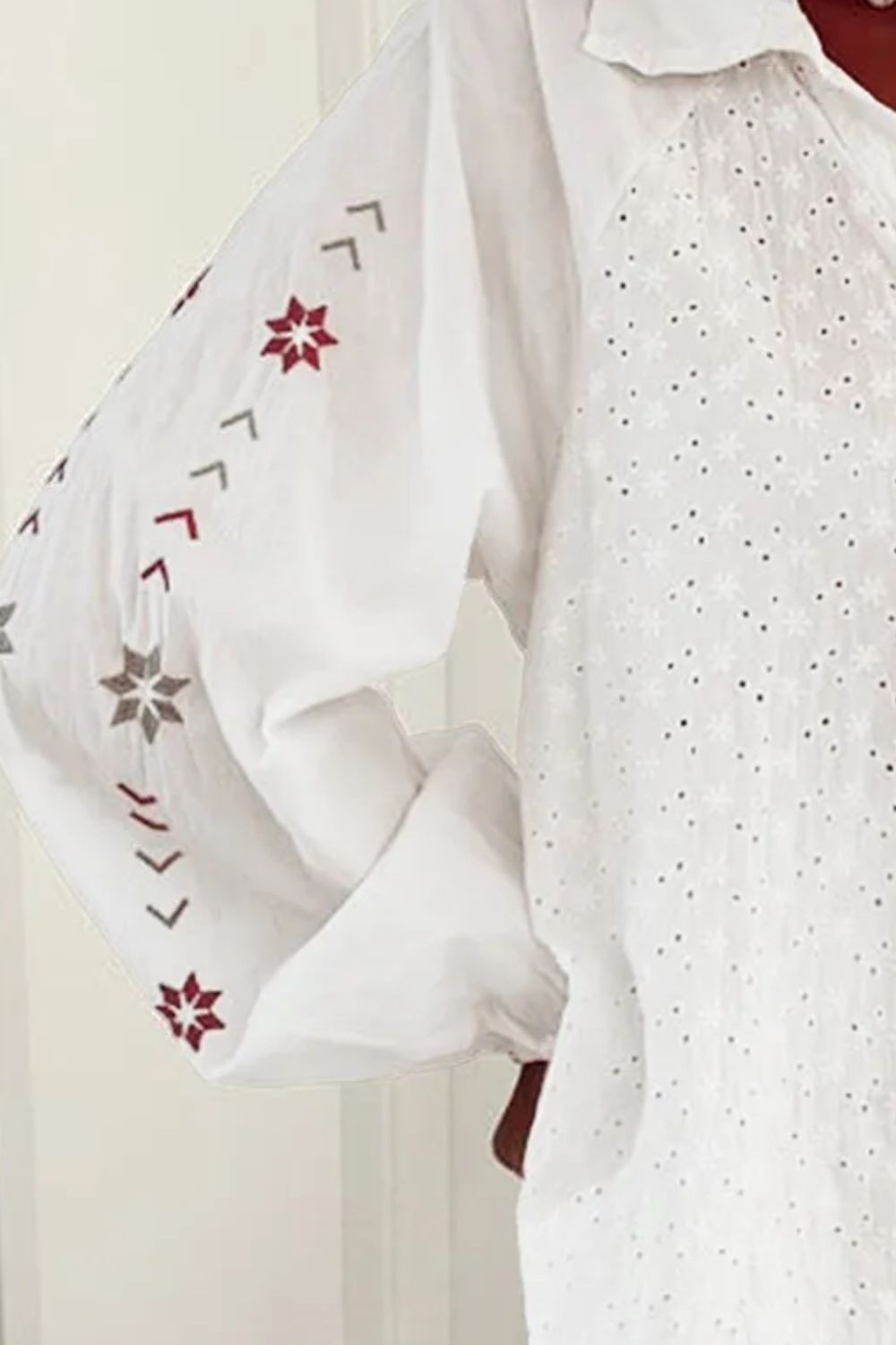 Eyelet White Shirt