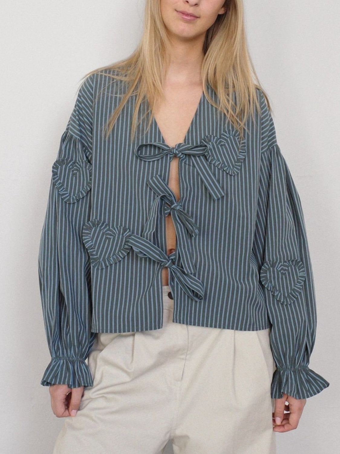 Queen Gold Bow Tie Front Blouse