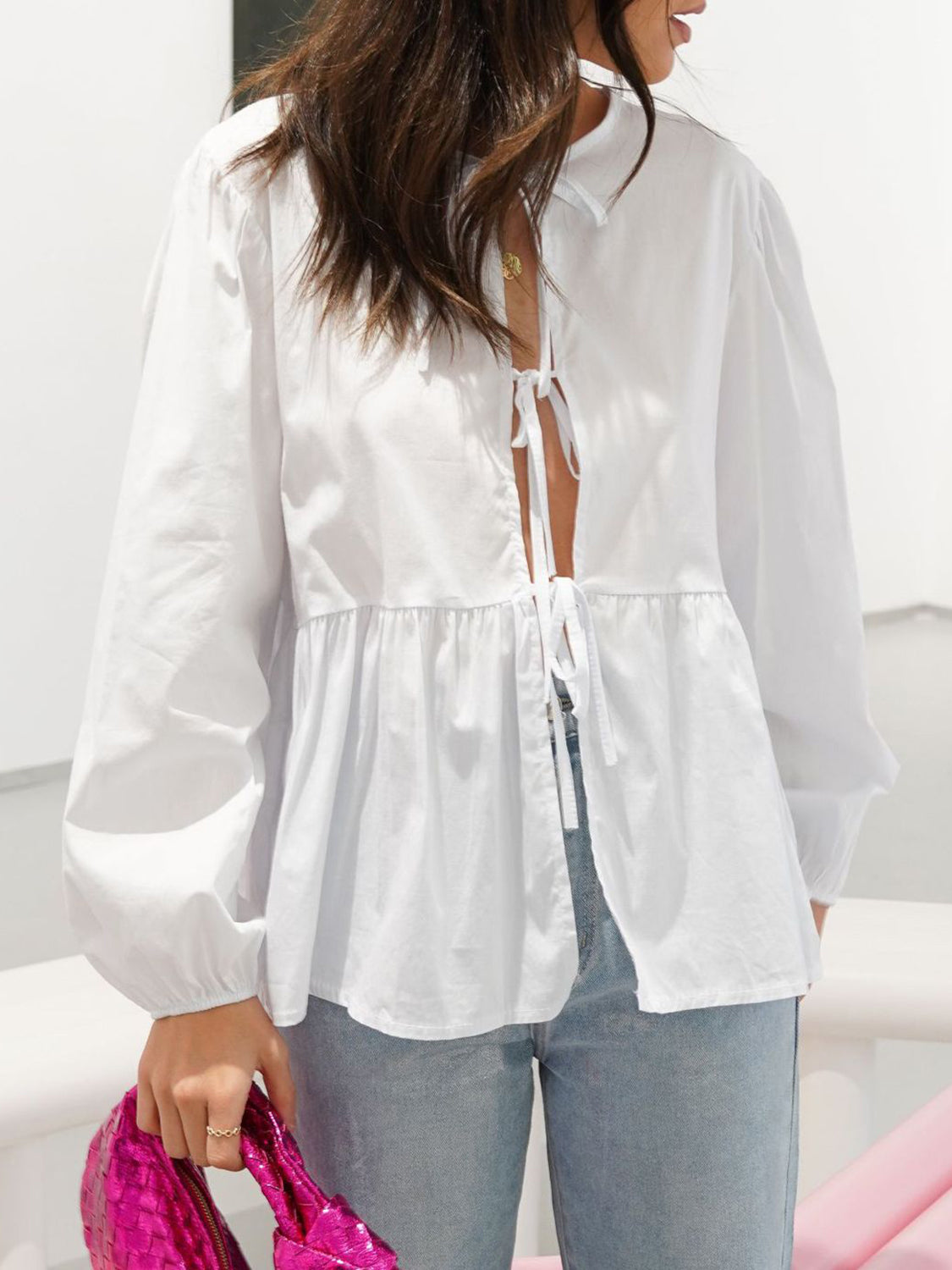 Front Tie Blouse | Variety of Colors Available
