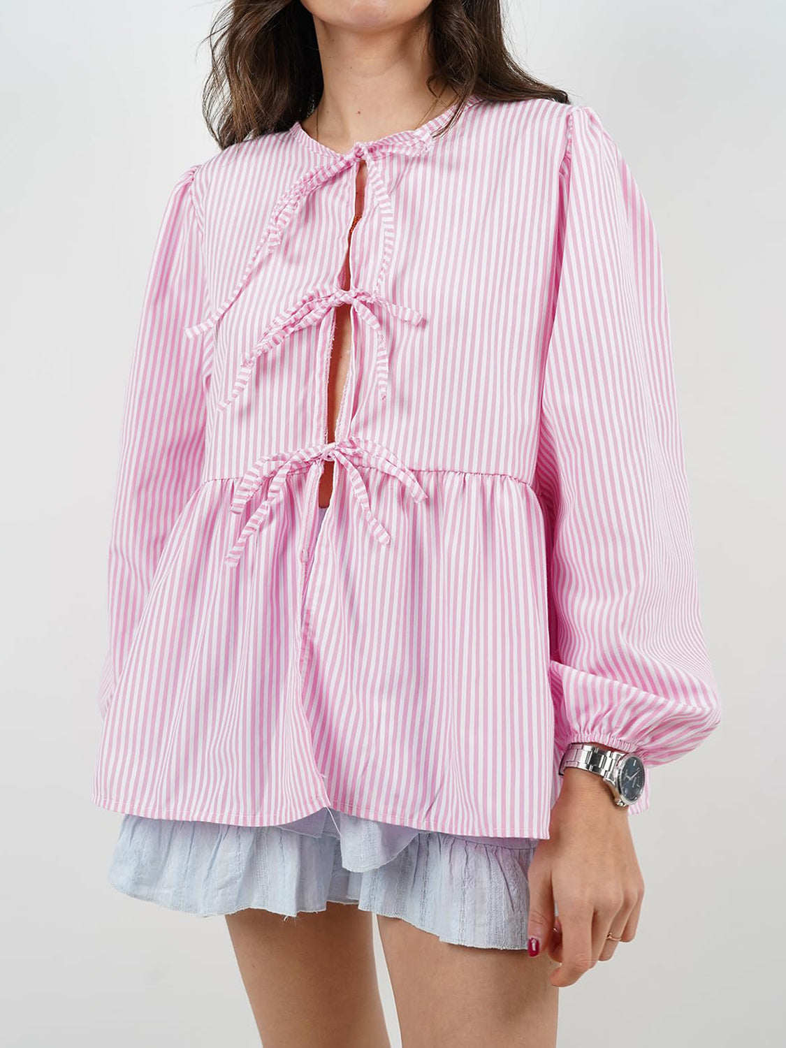 Front Tie Blouse | Variety of Colors Available