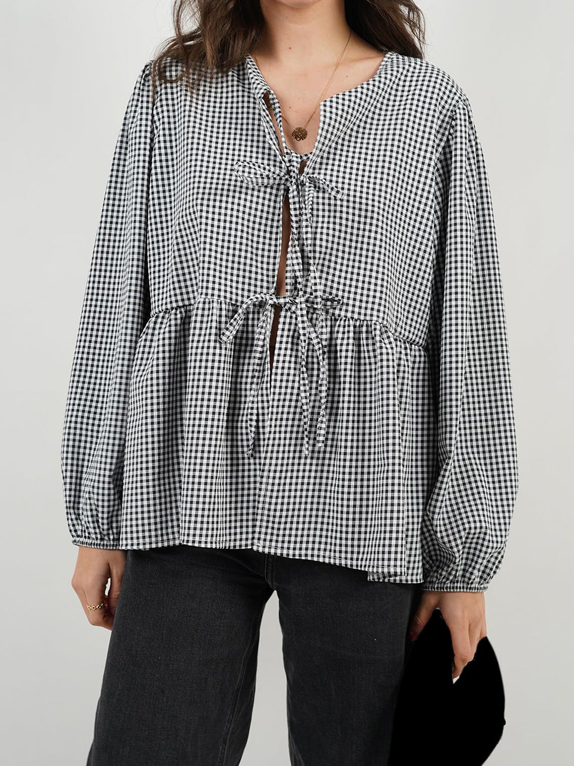 Front Tie Blouse | Variety of Colors Available