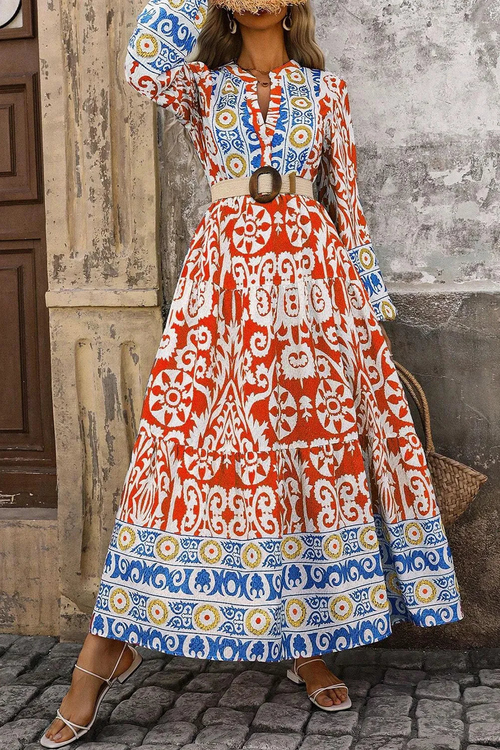 Color Theory Long Sleeve Maxi Dress