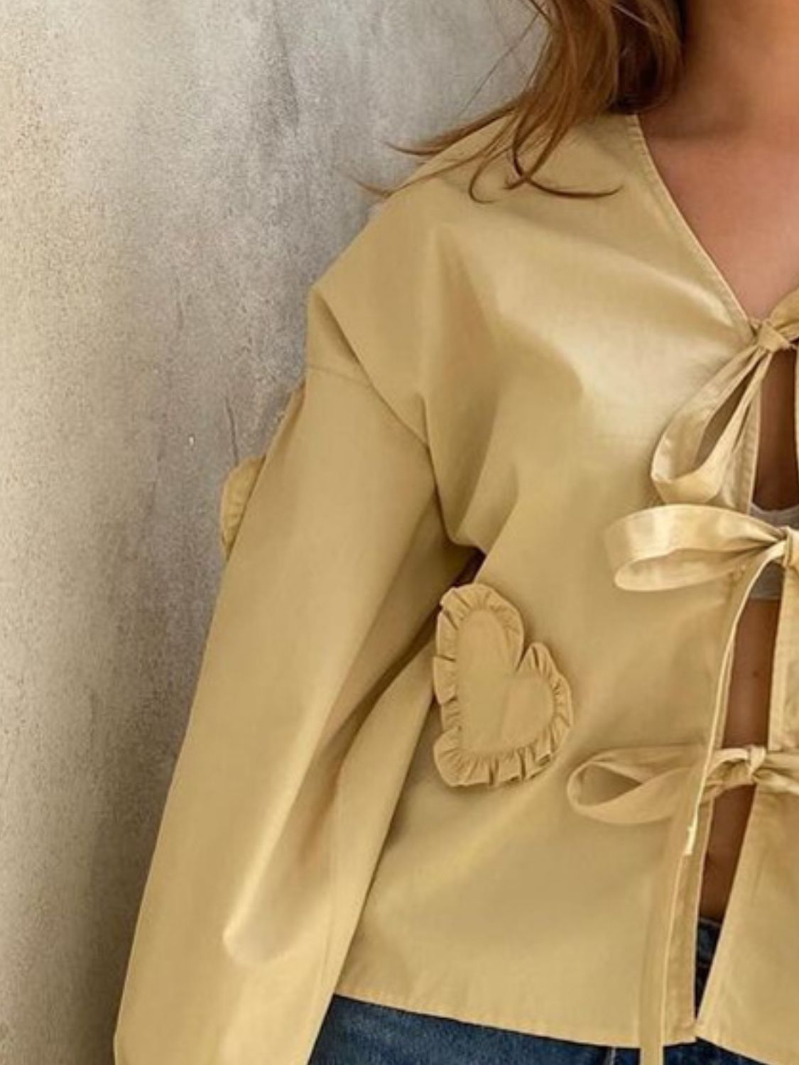 Queen Gold Bow Tie Front Blouse