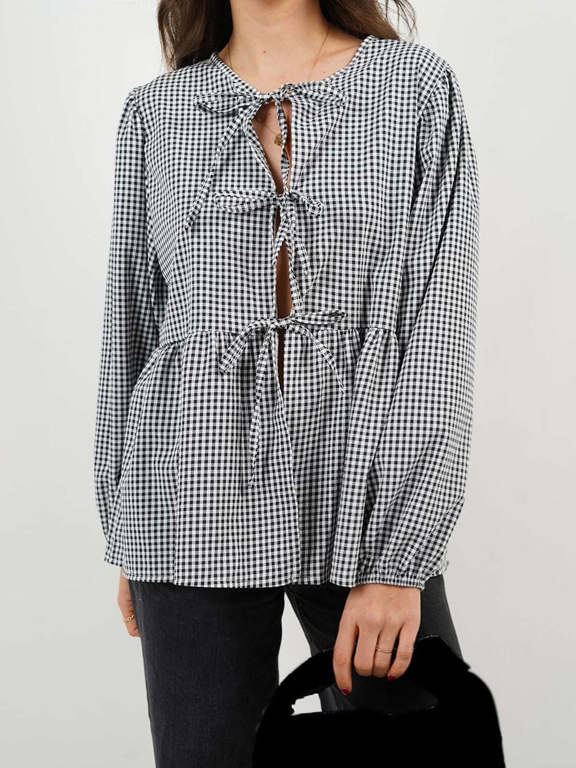 Front Tie Blouse | Variety of Colors Available