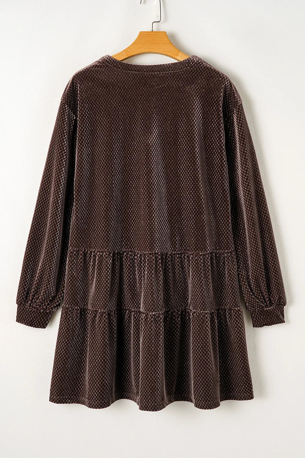 Deep Brown Velvet Mini Dress