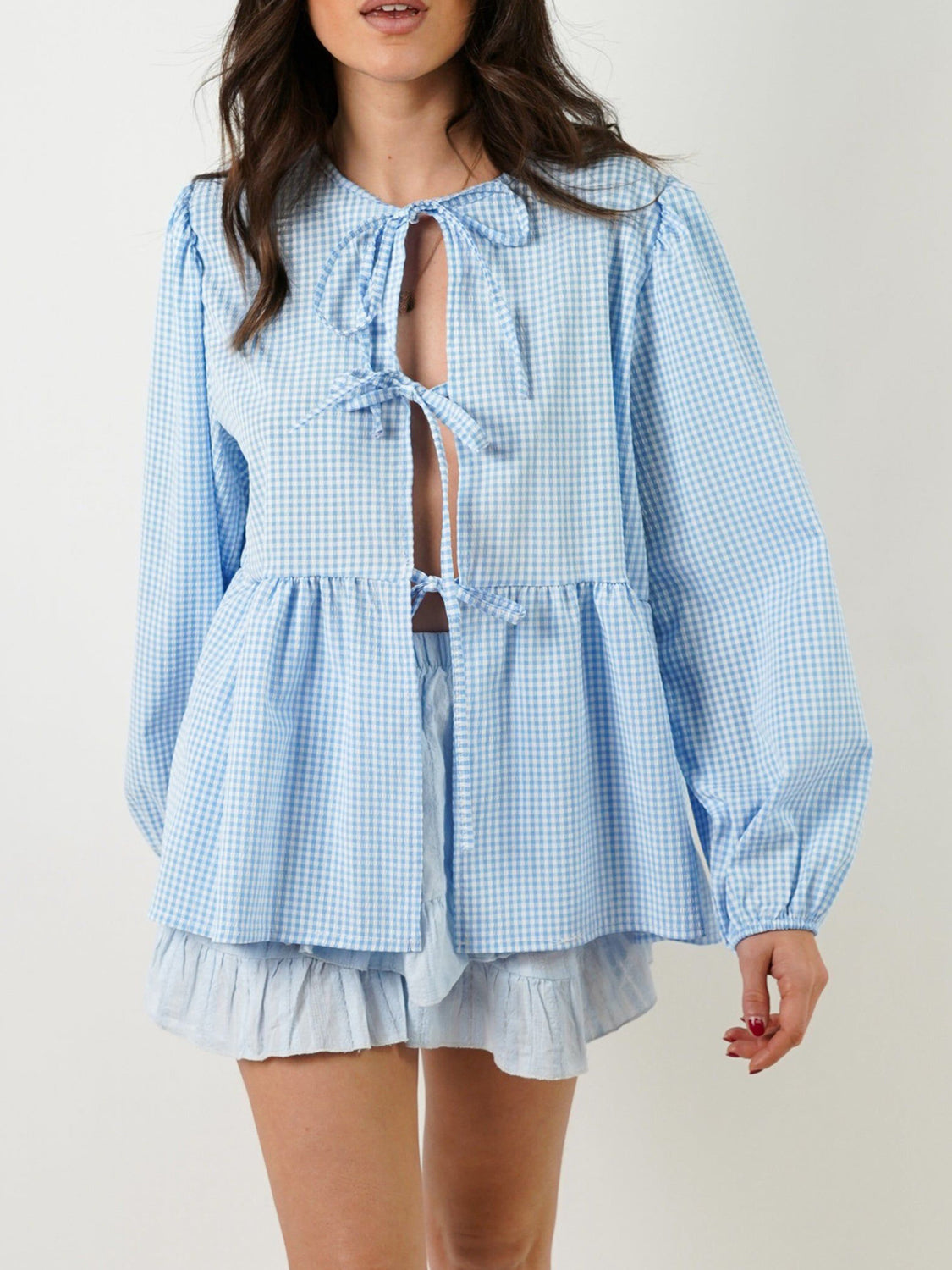 Front Tie Blouse | Variety of Colors Available
