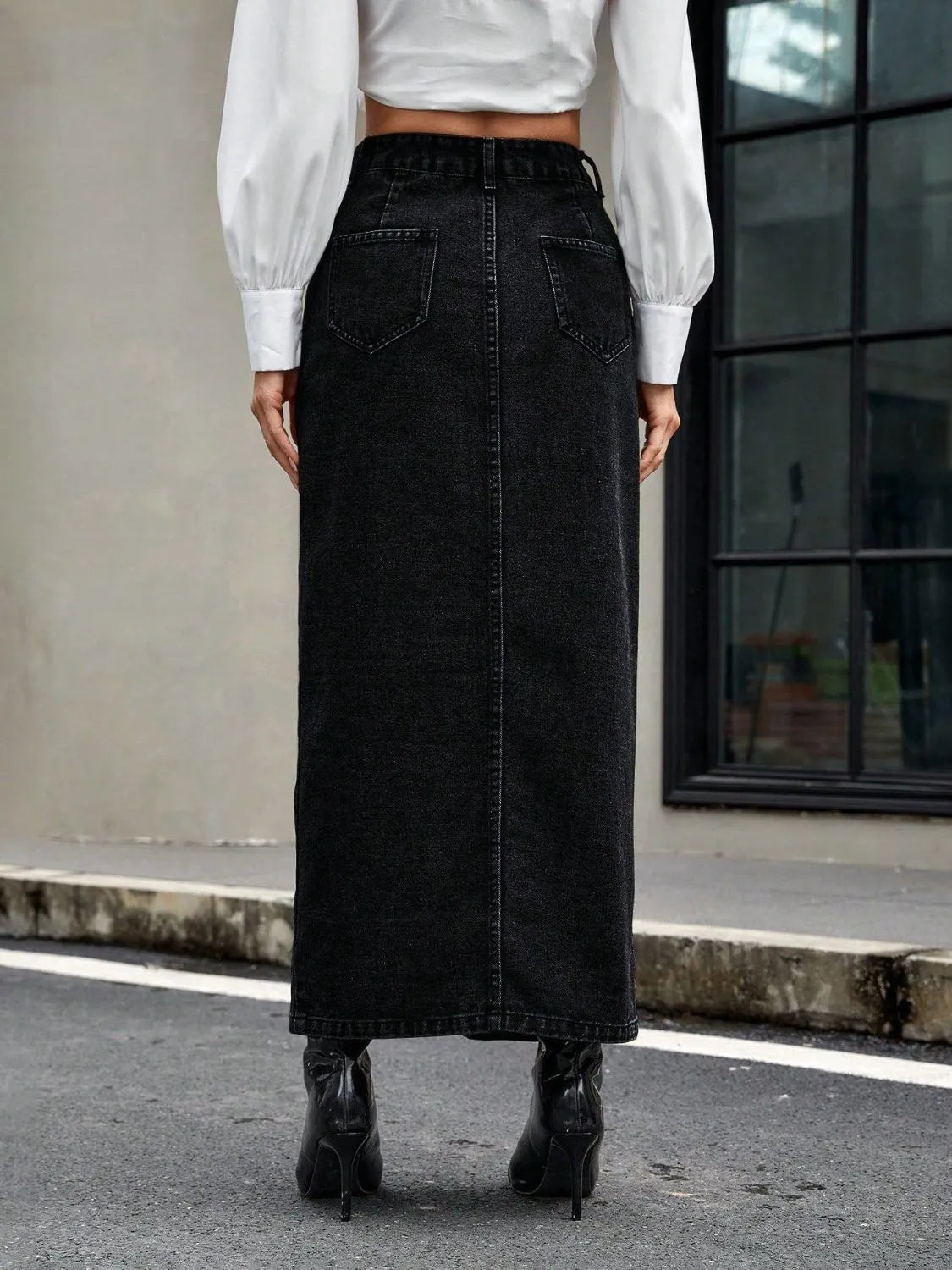 Button Front Denim Skirt – AW | Blog + Boutique