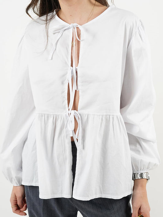 Front Tie Blouse | Variety of Colors Available