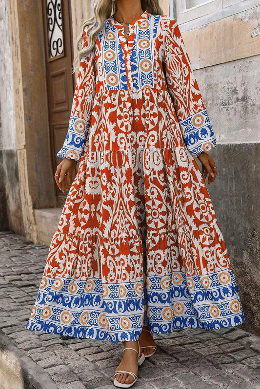 Color Theory Long Sleeve Maxi Dress
